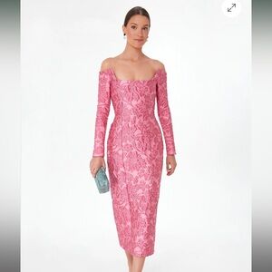 EMILIA WICKSTEAD NWT True Rose Deep Floral Birch Dress Size 14 UK